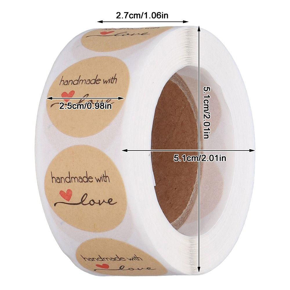 Round Shape Round Label Stickers Kraft Material Seal Labels Kraft Paper Stickers Envelope Sealing