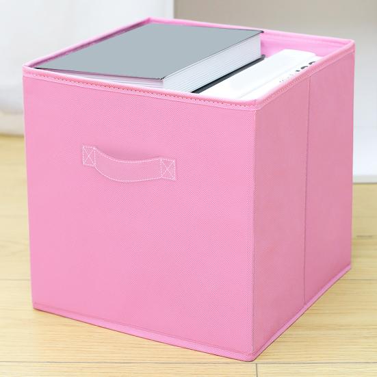 Fabric Storage Cube with Handle Large Capacity Easy Access Foldable Heavy-Duty Toys Clothes Storage Box Organization Accessory