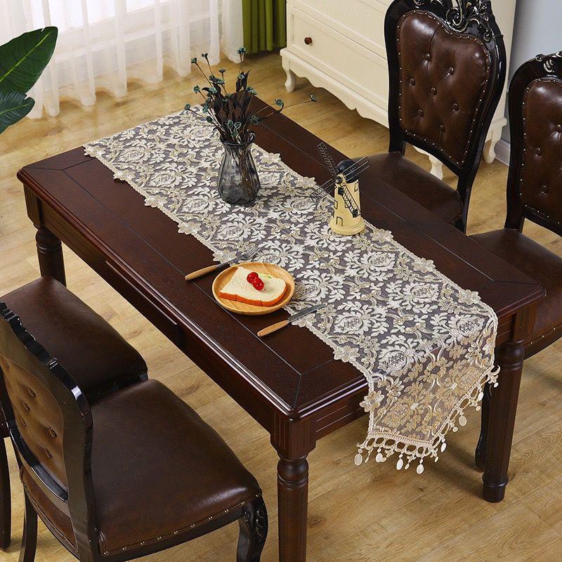 Золотое Европейское Крыльцо Длинная Вышивка Украшение Обеденного Стола Настольная Дорожка Легкая Роскошь Кофейный Столик Тумба под Телевизор Скатерть Чехол для Пианино
