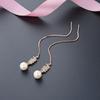 Линдон стерлингового серебра 925 пробы синтетический жемчуг серьги серьги-капли для женщин подарки на свадьбу