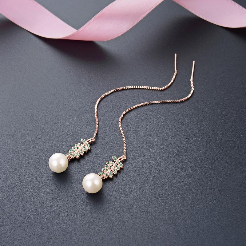 Линдон стерлингового серебра 925 пробы синтетический жемчуг серьги серьги-капли для женщин подарки на свадьбу