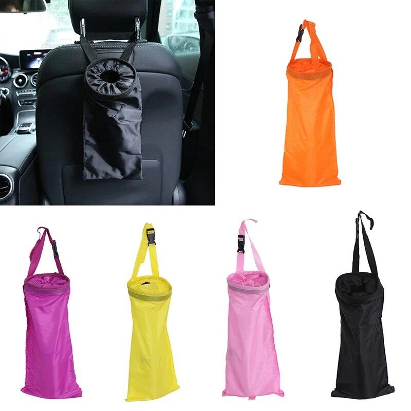 Hot Sale 1Pcs Auto Dustbin Garbage Rubbish Storage Container Hang Litter Bag Waste Bin Car Seat Back Trash