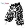 Men's Cargo Shorts 3/4 Relaxed Fit Mens Running Shorts 7 Pockets Elastic Waist Cotton Hiking Shorts