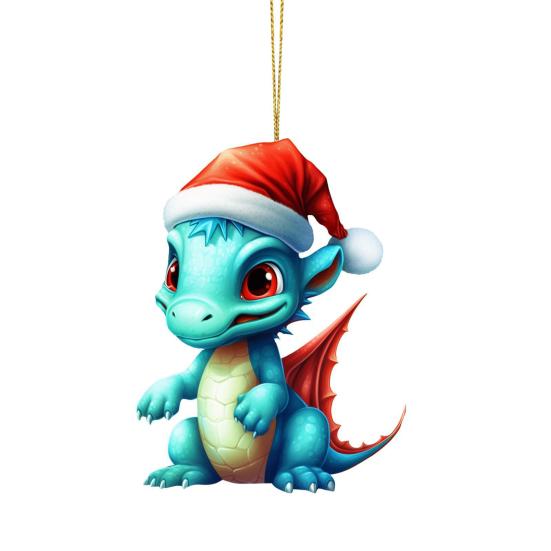 Подвеска Yousheng Christmas Dragon, мультяшный дракон, акриловое подвесное украшение, прочное для праздничного украшения елки