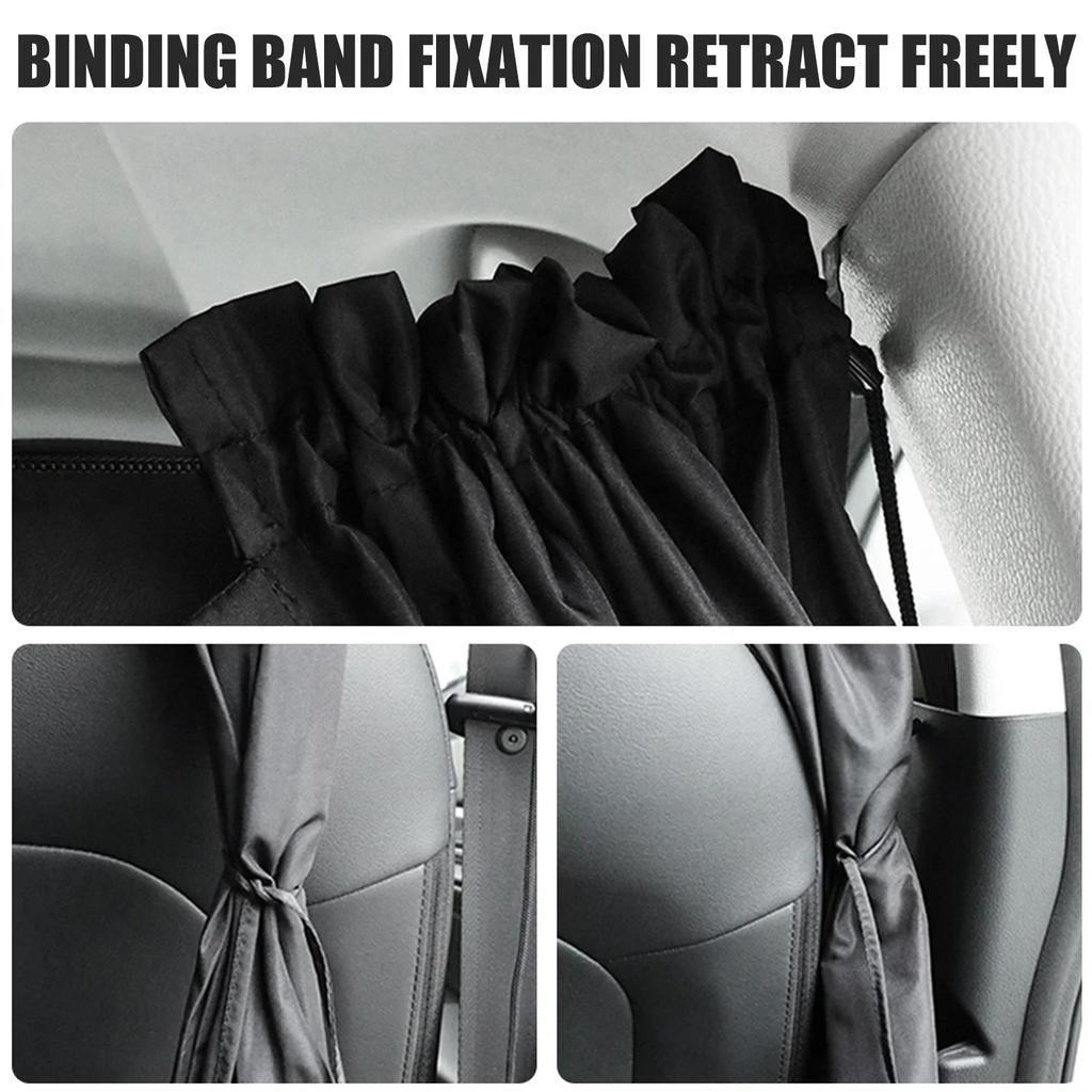 Car Privacy Curtains Universal Car Divider Curtain Between Rear Seat Auto Blackout Curtains Car Sun Shades Side Window Covers