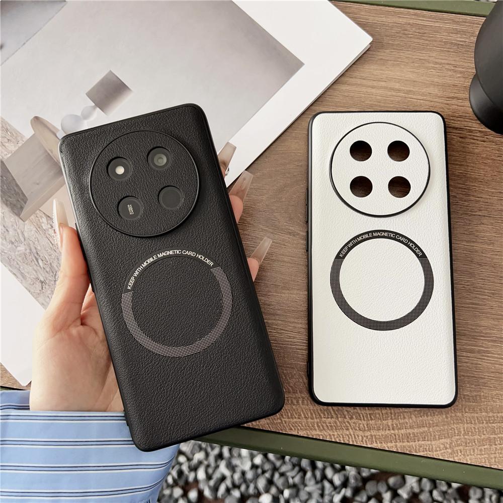 Беспроводная зарядка из ПУ кожи Для Магнитного чехла Для Honor X9C HonorX9C Magic7 Lite Magic7Lite G Мягкая задняя крышка