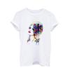2025 Summer New Vouge Simple Graphic Watercolor Print Animal Woman Print White Casual O-Neck Short Sleeve