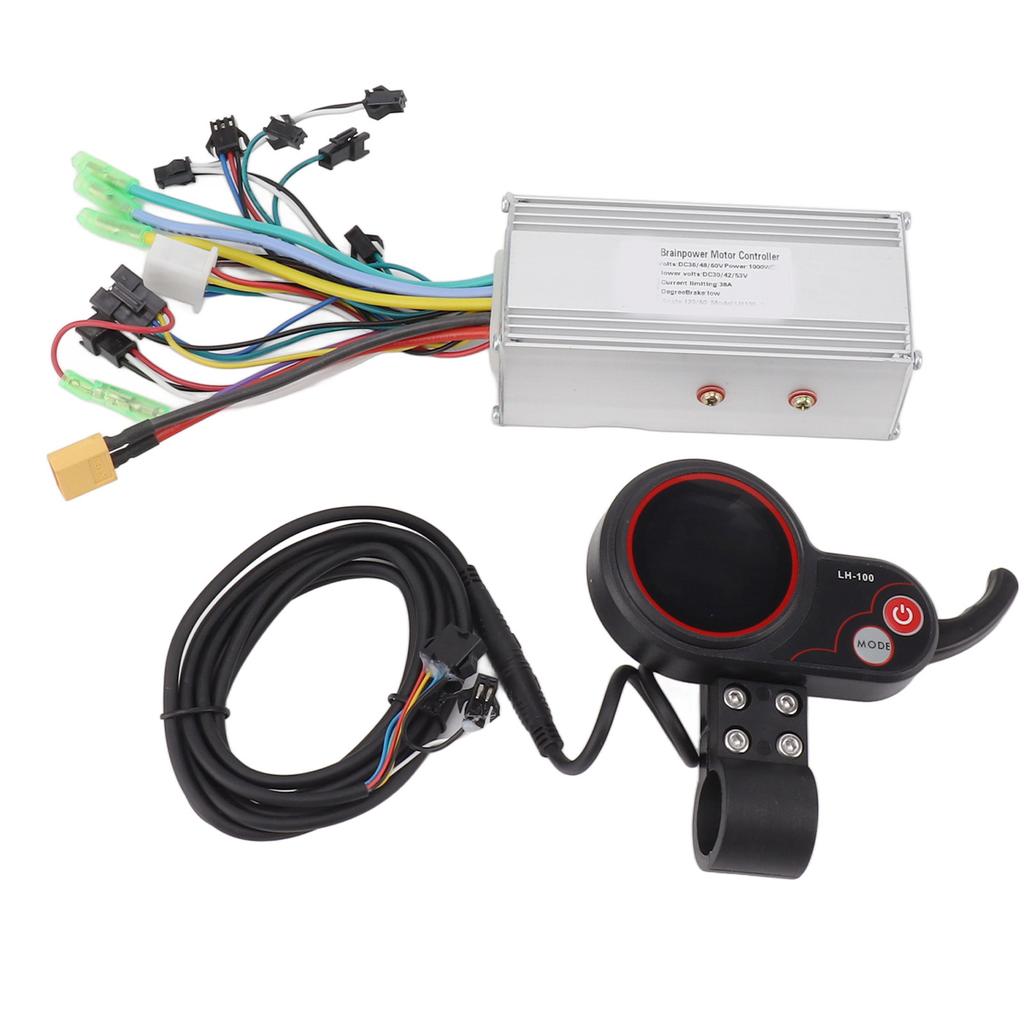 36В 48В 60В 1000Вт 38А Синусоидальный 3-режимный Бесколлекторный Контроллер Мотора Комплект LH100 Панель Дроссельной Заслонки с Рычагом для Электросамоката