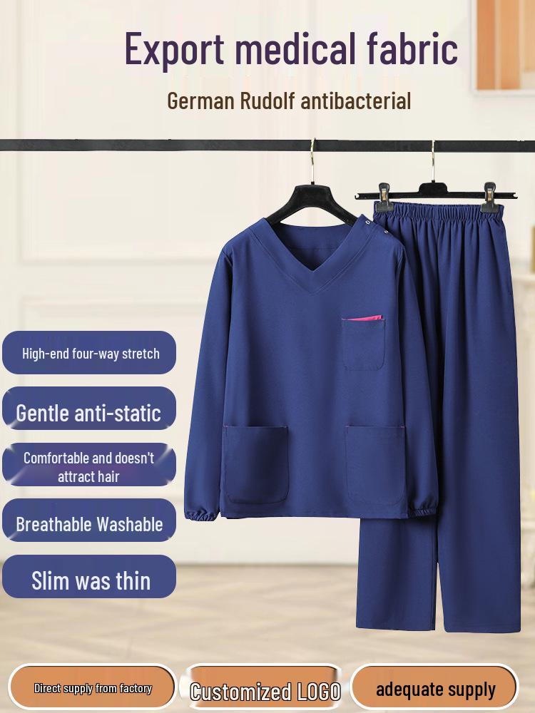 Women's Summer Quick-Dry Four-Way Stretch Short-Sleeve Scrub Suit