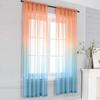Современные градиентные цветные оконные тюлевые шторы для гостиной, спальни, занавески из органзы, вуали, украшения отеля, синие прозрачные шторы