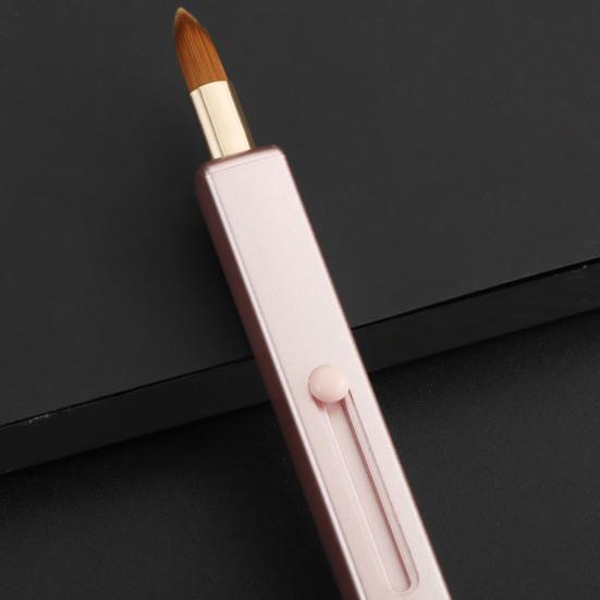 Кисть для макияжа губ, матовая текстура, помощник для макияжа, портативная прочная телескопическая кисть для теней для век двойного назначения для женщин