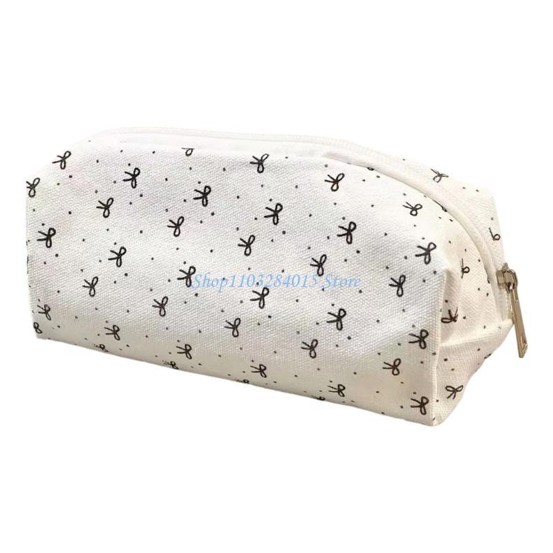 R6FF Pen Bows Pencil Case Makeup Bag Pencil Case Large Capacity Pen Case