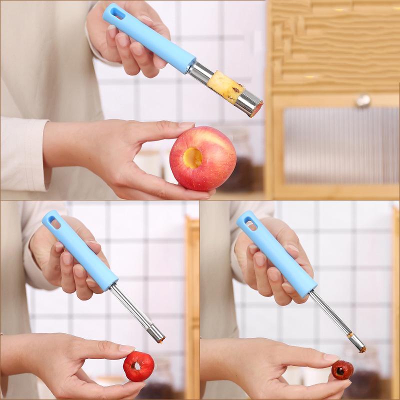 1 шт. Нержавеющая сталь Фруктовая косточковыдавливатель Финики Вишня Груша Косточковыдавливатель Удаление косточек фруктов Нож-слайсер Инструменты для фруктов и овощей