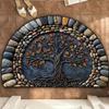 Ethnic Style Door Mat Non-Slip Welcome Mat New Semi-Circular Carpet  Home Decorative