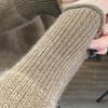 Женский кашемировый свитер Qinghe Cashmere 30% кашемир 70% шерсть Осень и Зима Кашемировый плотный пуловер Мягкий и теплый