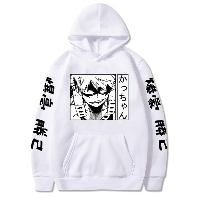Аниме рисунок My Hero Academia Katsuki Bakugo толстовки мужские женские японский стиль аниме толстовка унисекс забавный Harajuku повседневный пуловер топ