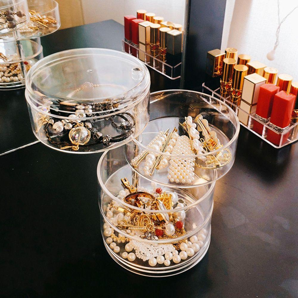 Case Multilayer Jewelry Box Ring Holder Storage Case Rotate Jewelry Boxes Ring Box Earring Storage