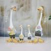 Garden Statue Resin Duck Craft Figurines Duck Family Member Courtyard Ornaments Artwork Animal Sculptures Modern Home Decor