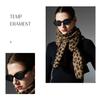 European & American Style Women's Leopard Print Double-Sided Scarf - Autumn/Winter Collection with Finished Edges