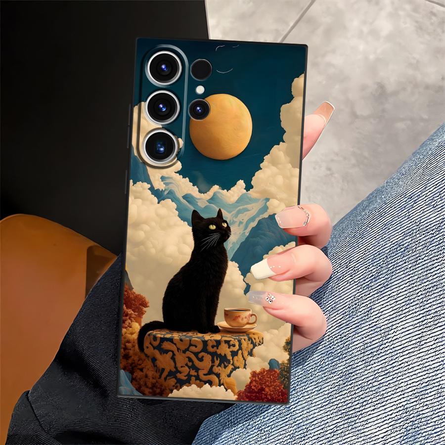 Мультяшный чехол Утка Кошка для Samsung Galaxy S26 Ultra S10 S9 Note 20 8 9 10 S24 S25 Plus S21 FE S20 Ultra S23 Funda Чехол для телефона