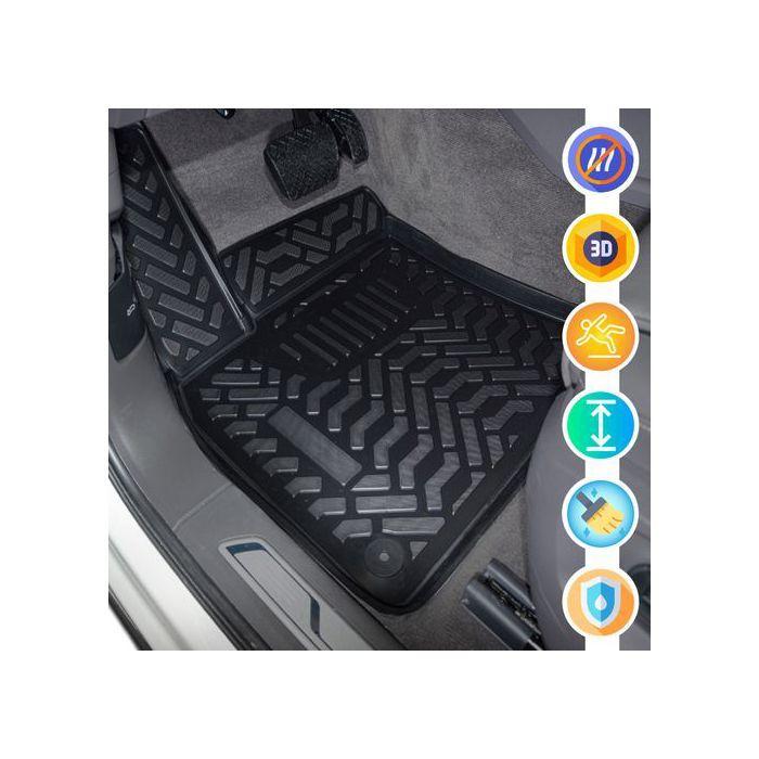 Tapis de sol sur mesure - Citroën Berlingo 2 (2008-2018) - Bord périphérique 3 cm - Set 4 pcs - Antidérapant, toutes saisons