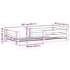 VidaXL Cadre de lit sans matelas cire marron 80x200 cm bois pin massif, meuble de chambre à coucher, sommier, lit en bois, 855680