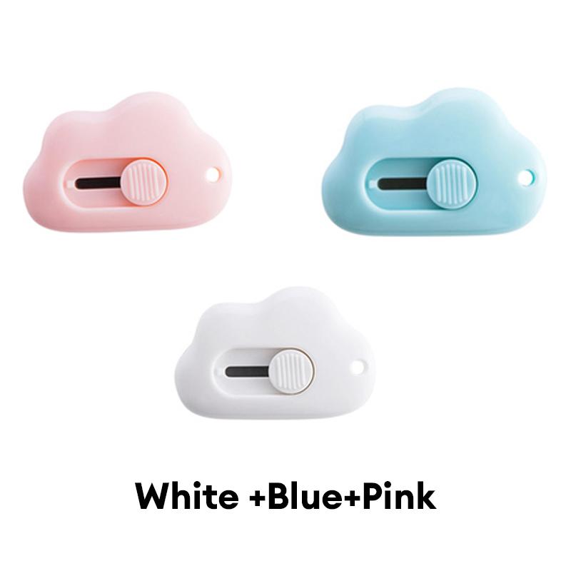 Cute Rabbit Cloud Color Mini Portable Utility Knife Paper Cutter Cutting Paper Razor Blade Office Stationery Cutting Supplies