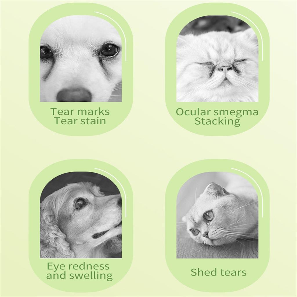 PET Eyes Wipes For Dogs & Cats - Gently Remove Tear Stain, Eye Debris, Discharge, Mucus Secretions  Pet Cleaning Grooming Wipes For Eyes, Wr