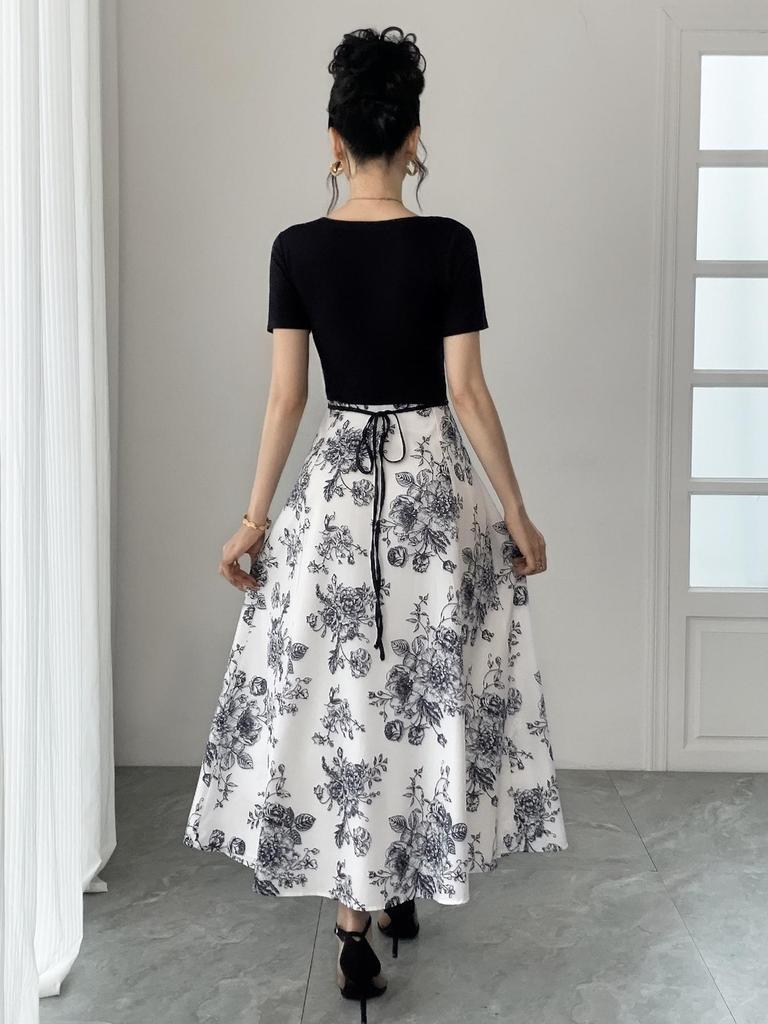 Women's Summer Floral French Slimming Long Dress - New Design Outerwear