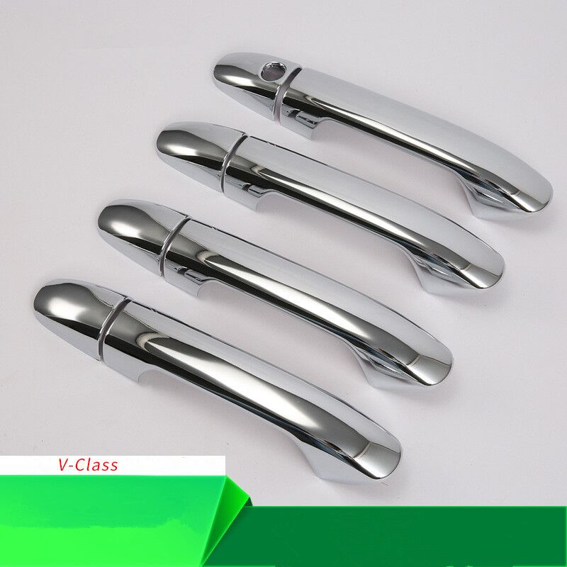 Глянцевый черный чехол на дверную ручку автомобиля для Mercedes Benz Vito W447 Metris Valente V-Class 2014-стайлинговые наклейки