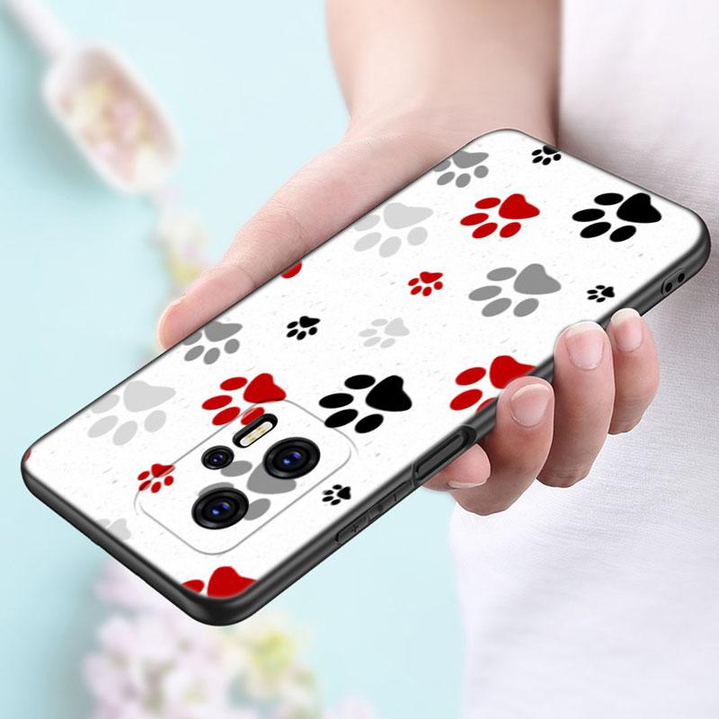 Dog Paw Best Friends Phone Case For Xiaomi POCO F2 F3 M2 M3 M4 X3 X4 Pro NFC F4 GT 5G F1 X2 C3 C31 C40 M5S Soft TPU Black Cover