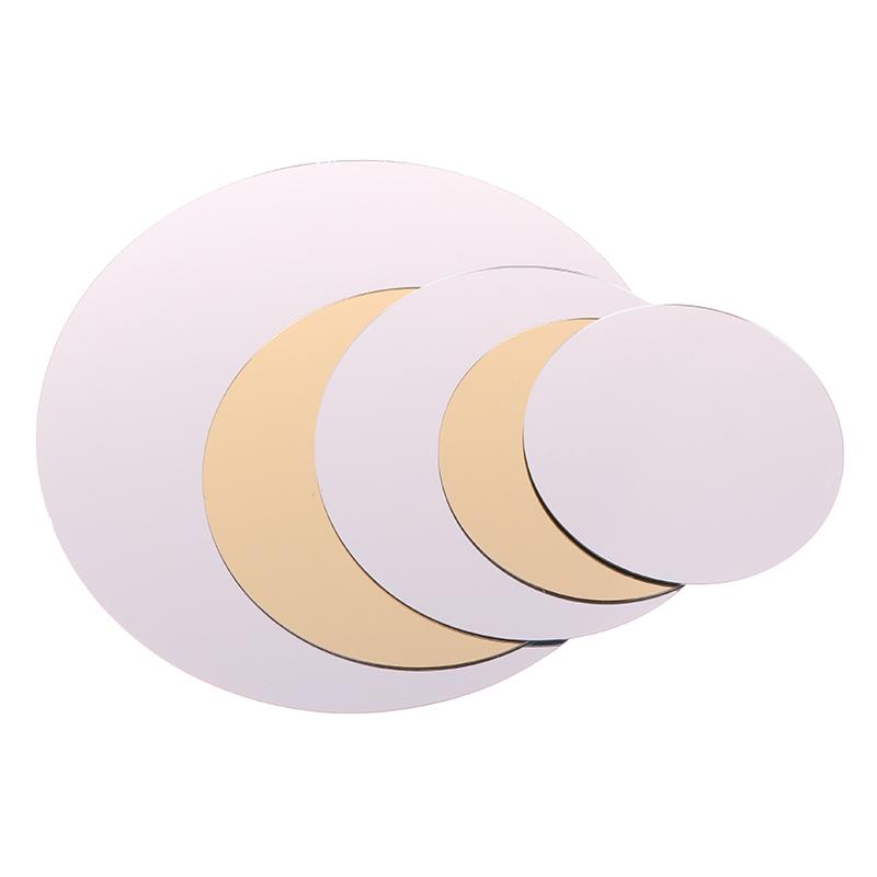 Круглый зеркальный стеклянный поднос, акриловые круглые тарелки для свечей, украшение для свадебного стола, большая емкость, плитка для блюд