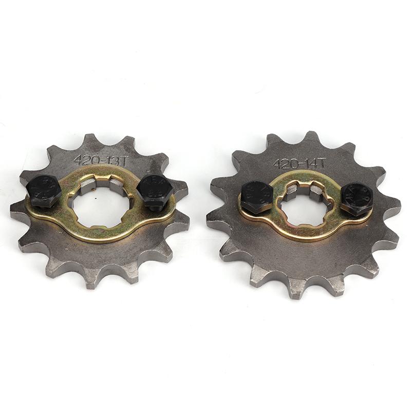 Front Engine 420# 17mm 20mm 10T-19T Toothed Sprocket & Fixed Plate Lock For Dirt Pit Monkey Dax Bike Go Kart ATV Quad Motorcycle
