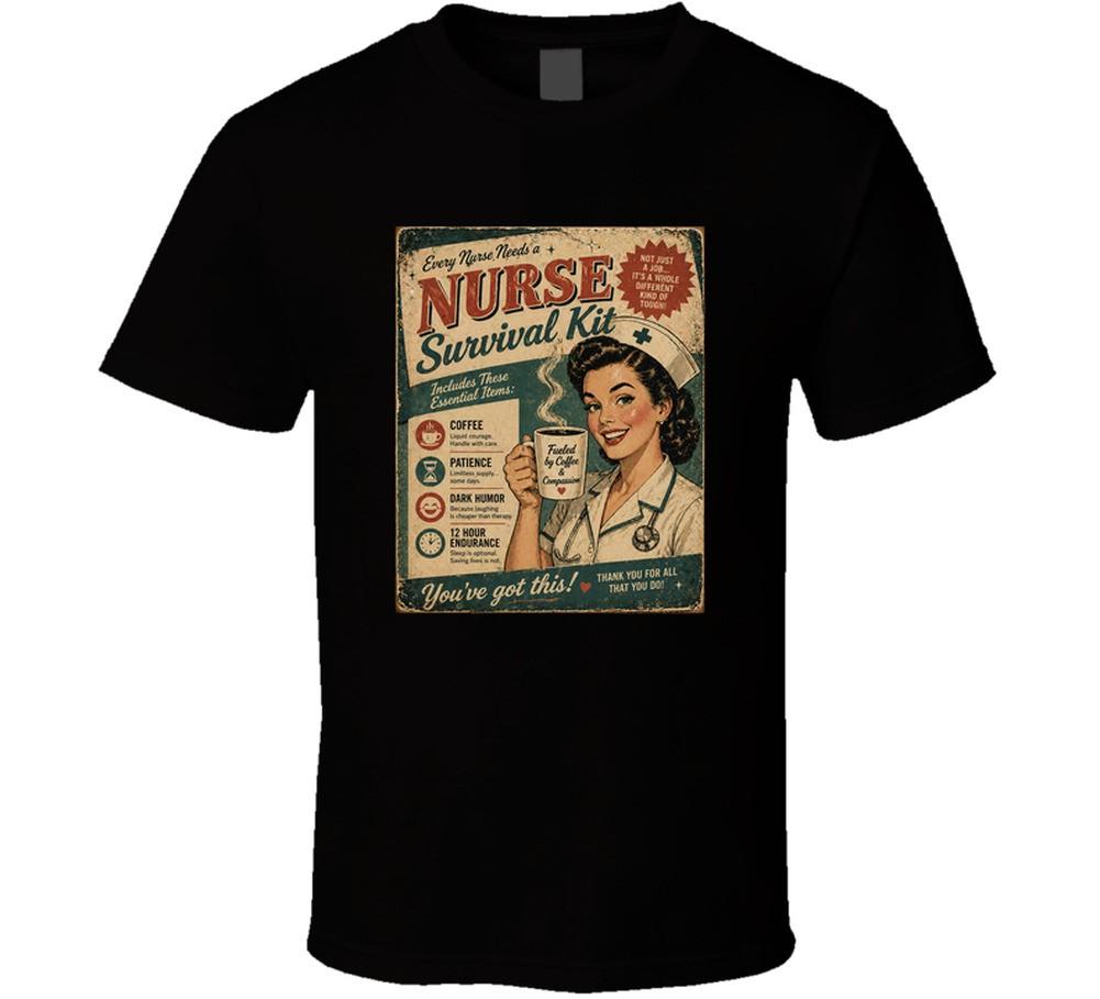 Nurse Survival Kit Vintage Ad Style Occupation Work Job T Shirt