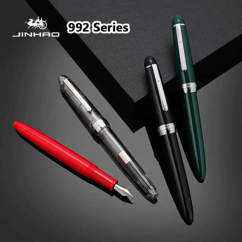 Jinhao 992 Перьевая ручка Роскошная ручка Элегантная каллиграфия Прозрачный цвет Чернила для письма Ручки Офисные школьные принадлежности Канцелярские товары