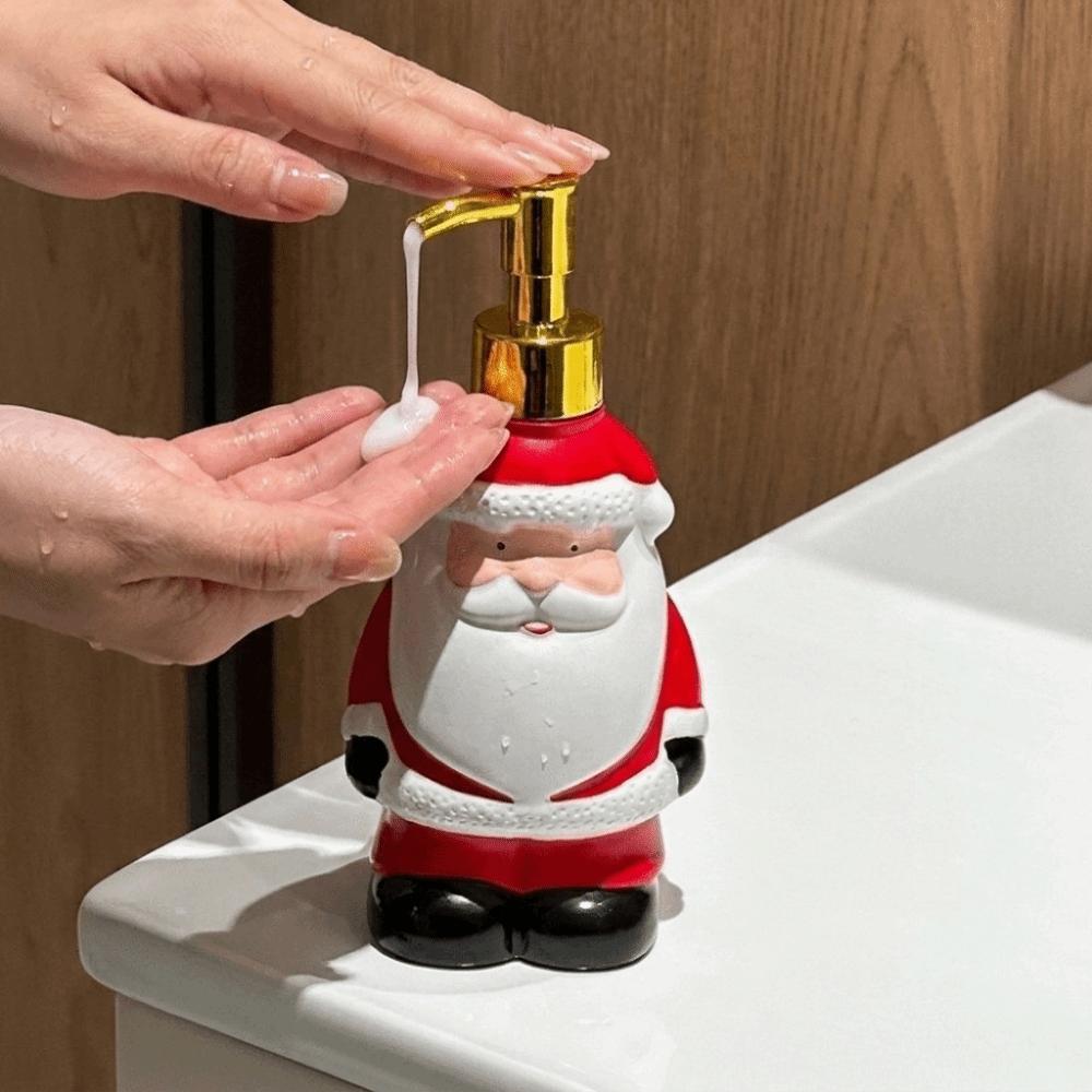 Refillable Christmas Soap Dispenser Santa Pump Bottle Cute Lotion Bottle Festival