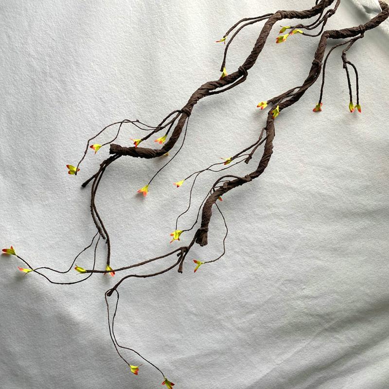 100cm Floral Arrangements Flexible with Leaves DIY Tree Rattan Wall Hanging Vine Branch Home Decor Artificial Plants