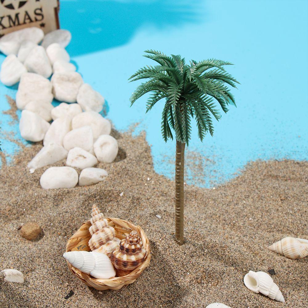 5Pcs Exquisite Miniature Plant Sand Table Plant Pots model Coconut Palm Tree Craft Micro Landscape Plastic Bonsai