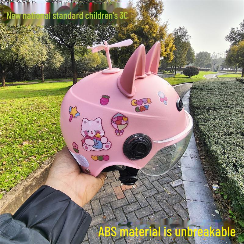 Регулируемый детский электрический мотоциклетный шлем для мальчиков и девочек - Защита от солнца