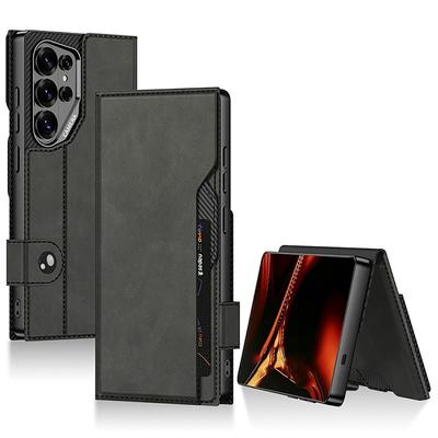 Чехол-книжка Samsung Galaxy S26 Ultra, GKK с кармашком для карт, Черный