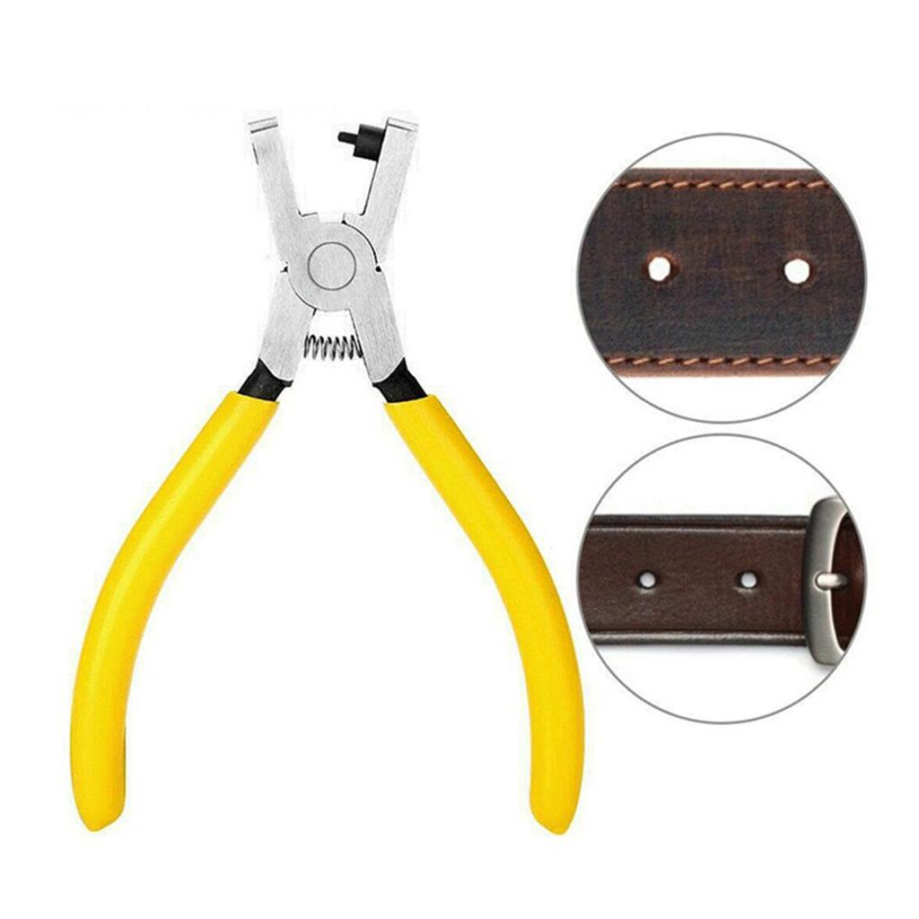 Universal Hole Puncher Pliers Watch Strap WatchBand Belt Punching Tool Yellow Small Hole Punch Pliers Hole Hand Tool