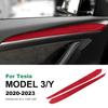 Italian Top Suede Car Dashboard Moulded Trim Sticker For Tesla Model 3 2017-2023 Model Y 2021 2022 2023 2024 Decor Accessories