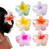 New Gradient Large Flower Acrylic Hair Clip for Women Sweet Hairpins Hair Claws Crab Clamp Barrettes Hawaiian Hair Accessories