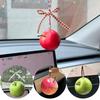 Creative Fruit Car Pendant Hanging Ornament 3D Simulated Apple Safe Travel Keychain Auto Rearview Mirror Interior Decoration