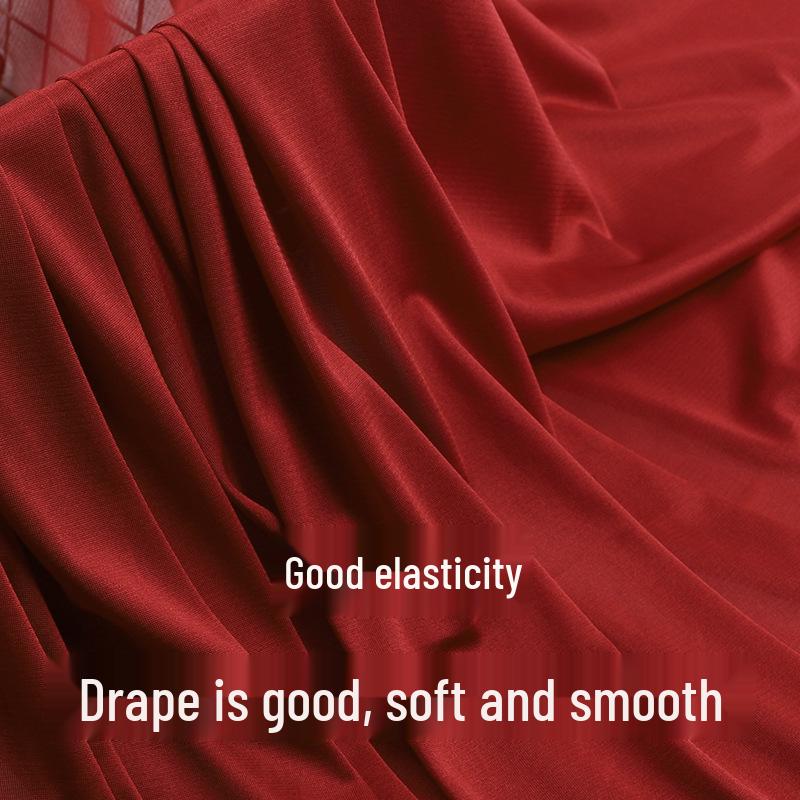 Высокоэластичная блестящая шифоновая трикотажная подкладочная ткань