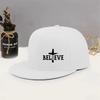 Кепка-snapback с графическим принтом 'Believe Cross' с плоским козырьком, полиэстер, унисекс, регулируемая, для активного отдыха, бейсболка