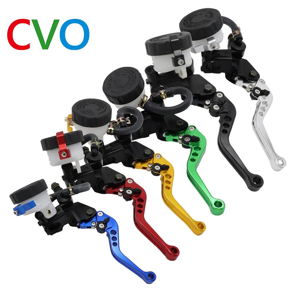 CVO Universal 7/8" 22mm Motorcycle Clutch Brake Master Cylinder Reservoir Levers Kit Fluid Reservoir