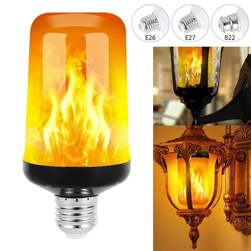 Festival Party Garden Decor Night Light Simulation Fire Lights Effect Light Bulb LED Flame Lamp