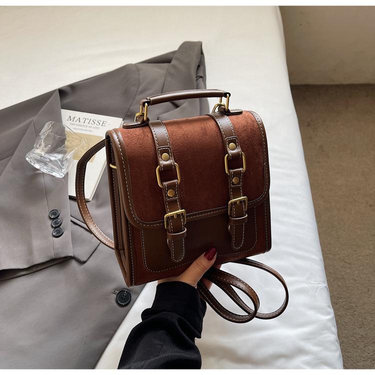 Новая осенне-зимняя замшевая сумка-рюкзак, женская сумка-мессенджер для путешествий в стиле Сен Мэн, легкая роскошь, нишевое ощущение, для通勤