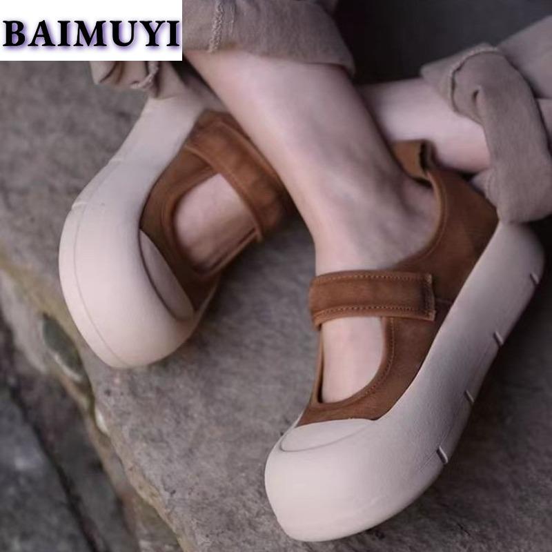 Туфли на плоской подошве женские туфли на платформе брендовая мода Marie Janes туфли на среднем каблуке 2024 года тренд осень повседневное платье для прогулок Chaussures Femme